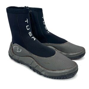 Tusa 5mm Imprex Neoprene Dive Boots Size: 10 l - 43/44 Black/Gray Preowned